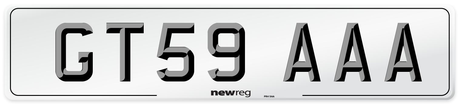 GT59 AAA Number Plate from New Reg